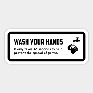 Wash Your Hands Sign Sticker